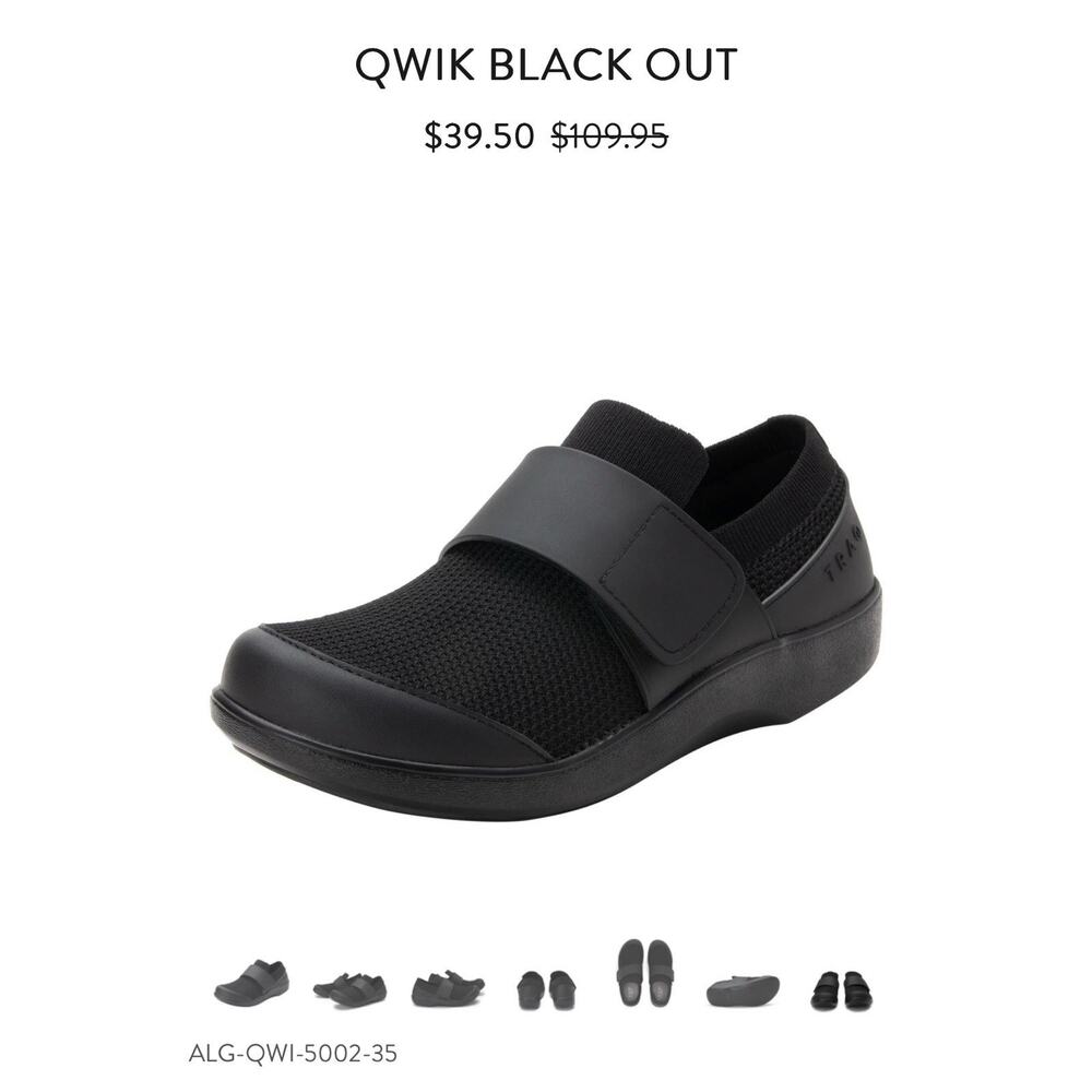 Alegria Dasher Shoes Womens 41 US 10.5 Black Out Walking Traq Qwik Comfort